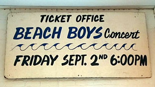 Beach Boys Al Gomes Big Noise Connie Watrous Concert Sign